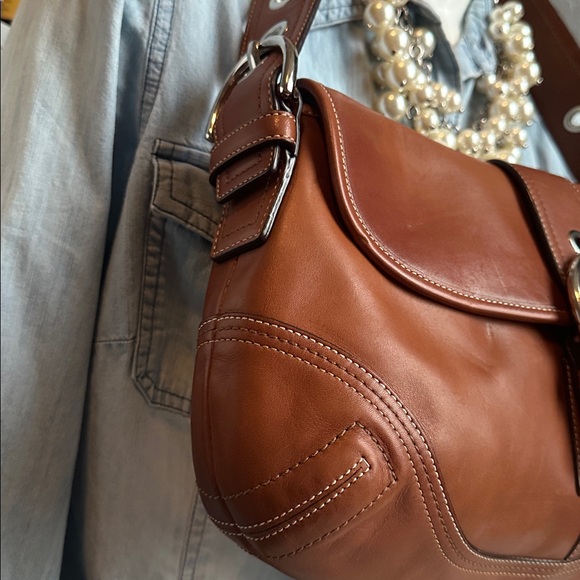 Coach Vintage cognac leather Soho 🤎🧡🤎 shoulder bag - Picture 6 of 16